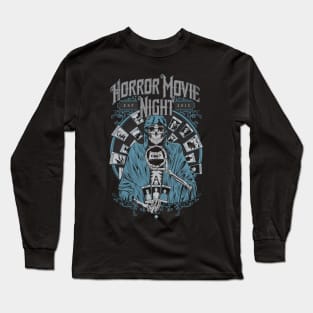 Horror Movie Night - Tarotvision (blue) Long Sleeve T-Shirt